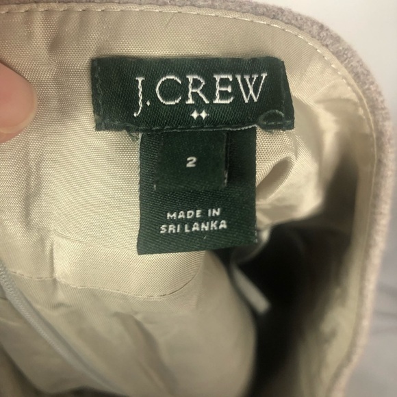 J. Crew Factory Light Brown Tan Double Serge Mini Wool Skirt 2 - Picture 4 of 4